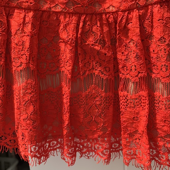Maeve “Katherine” Red Lace Peplum Top (Anthropologie) - Picture 3 of 5